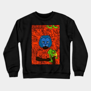 Presidential Elegance: NFT Character - MaleMask Doodle Inspired by Barack Obama on TeePublic Crewneck Sweatshirt